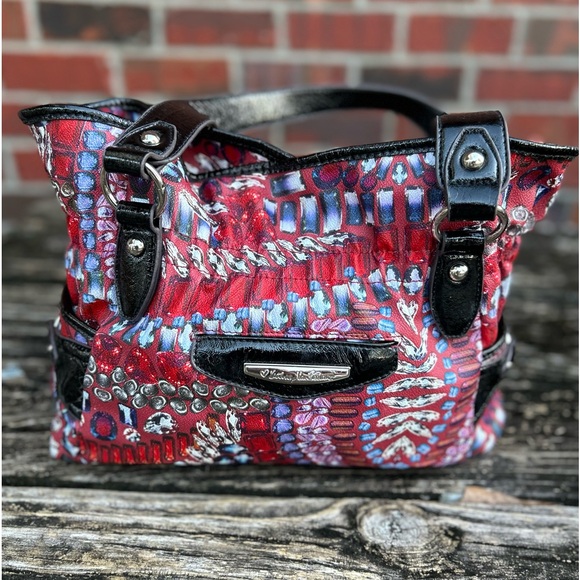 Kathy Van Zeeland Multicolored Handbag Purse Colorful Man Made Materials C10 - Picture 2 of 16